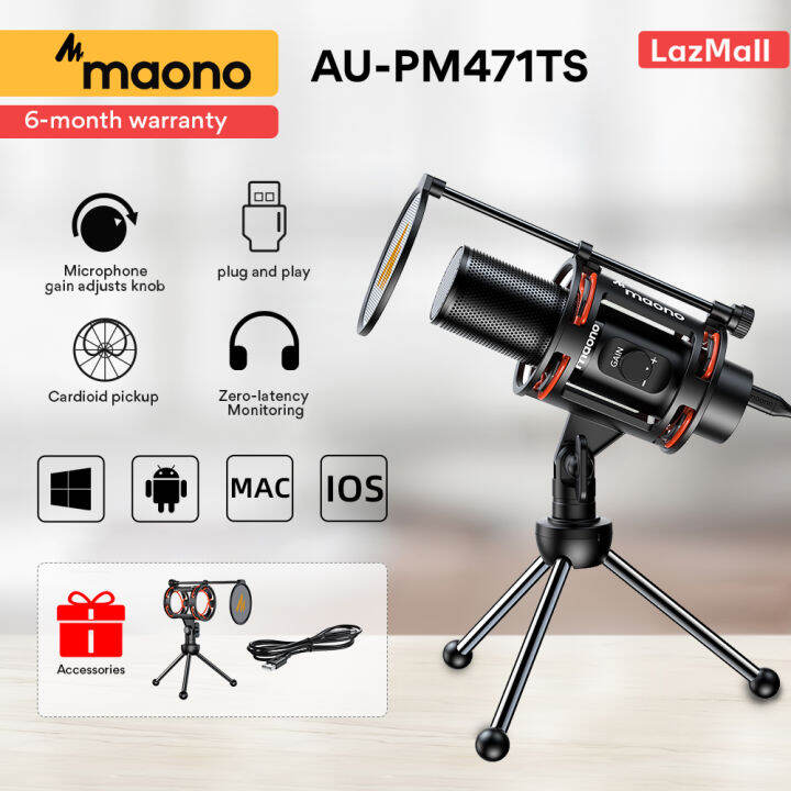 Manila Stock MAONO Professional Portable All In One Condenser