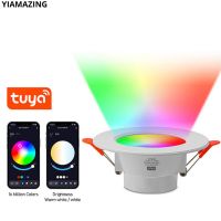 Tuya แอป RGB RGBCW บลูทูธ2.4G CCT ไฟดาวน์ไลท์ LED ศิลปะ5W 7W 10W 12W 15W โคมไฟติดเพดาน LED AC85-265V ไฟสปอร์ตไลท์อัจฉริยะ