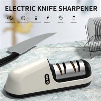 ?Dream Best? 1pc Electric Knife Sharpener Stainless Steel Three-speed Power Adjustment USB Charging Knife Sharpener Kitchen Accessories