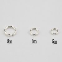 【CW】 10pcs/pack 5mm 6mm 8mm 925 silver double open jump rings Split Rings Making Keychains  amp; Jewelry Findings