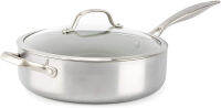 GreenPan Venice Pro สเตนเลสเพื่อสุขภาพ Nonstick เซรามิก, 5 Quart, สีเทาอ่อน,CC002257-001