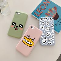 ✻☞☞ Funny Face Phone Case For iPhone 5 5s SE Case Silicone TPU Soft Candy Painted Shell For iPhone 6 6S Plus Protective Back Cover