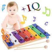 8 Notes Wooden Children Kid Xylophone Glockenspiel Musical Instrument Music Toy