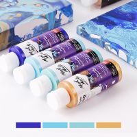 Mont Marte 120ML Pouring Acrylic Paint Set Fabric Paint Marbling Paint Silicone Oil Acrylic Pouring Medium Drawing Tool For Artist DIY Art Supplies