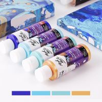 Mont Marte 120ML เทชุดสีอะครีลิคสีเนื้อผ้า Marbling สีน้ำมันซิลิโคนอะคริลิคเท Medium อุปกรณ์วาดภาพสำหรับศิลปิน DIY อุปกรณ์ศิลปะ