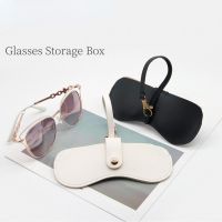 New High Quality Portable PU Leather Snap Glasses Case Glasses Container Cover Ultra thin Glasses Case Unglasses Eye Box Storage