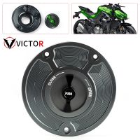 ☋สำหรับ Kawasaki Z1000 Z1000SX Z800 Z900 Z750 Z400 NINJA250นินจา NINJA400ถังน้ำมันมอเตอร์ไซค์ฝาปิดถังน้ำมันเคสไร้กุญแจฝาปิดแก๊ส