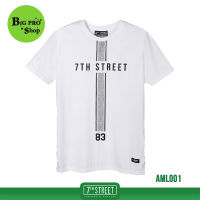 เสื้อยืด แนวสตรีท 7th Street รุ่น Mix Line (ขาว) AML001 ของแท้