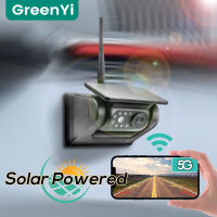 GreenYi WiFi พลังงานแสงอาทิตย์ไร้สาย5กรัม Wifi กล้องมองหลังสำรอง IR Night Vision กันน้ำฐานแม่เหล็กที่แข็งแกร่งสำหรับ RV รถบรรทุกรถ DX908