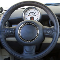 สติกเกอร์พวงมาลัยคาร์บอนไฟเบอร์สำหรับ MINI Cooper R55 R56 R57 2007-2010