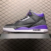 Original [100LJR Batch]Top A J 3 J 3 R "Court Purple" Culture Basketball Shoes For Men CT8532-050