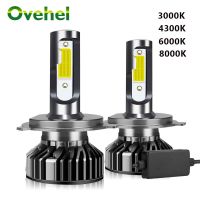 OVEHEL 2Pcs Led 3000K 4300K 6000K 8000K 12000LM 12V 9005 HB3 H1 H4 Led Headlight H3 H7 LED H11 9006 HB4 Canbus Led Bulbs Light Bulbs  LEDs  HIDs