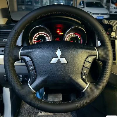 【YF】 Car Steering Wheel Cover Black Non-Slip Artificial Leather For Mitsubishi Pajero 2007-2019 Galant 2008-2012 Zinger 2008-2011
