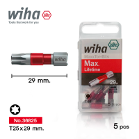 WIHA ดอกไขควง Maxx Tor Bit T25 TORX 1/4" hex T25x29มม (5 ชิ้น/กล่อง) รุ่น No.36825 Made in Germany