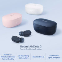 (HOT)2021 Xiaomi Redmi AirDots 3 True Wireless Bluetooth Headset Fast Charging Earphone Stereo Bass Bluetooth 5.2 Latency ต่ำ