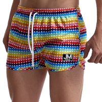 2021 New Fitness Printing Quick-drying Beach Shorts Mens Swimwear Mens Swimming Trunks Summer Bathing Beachwear Surfing Shorts