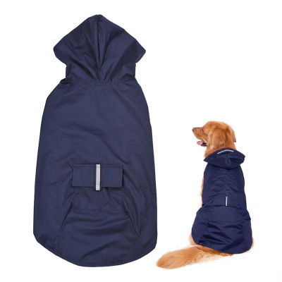 6XL สะท้อนแสงสัตว์เลี้ยงสุนัขเสื้อกันฝนเสื้อกันฝนชุดกันฝนที่มีรูจูงสำหรับสุนัขขนาดใหญ่ขนาดกลาง