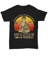 Im Mostly Peace Love Happiness Retro Buddha Namaste Yoga T Shirt Zen Master Teecool Pride T Shirt Men