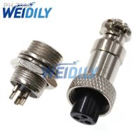 2Sets GX12 3 Pin Male Female 12mm Wire Panel Connector Aviation Plug GX12-3 Circular Connector Socket Plug