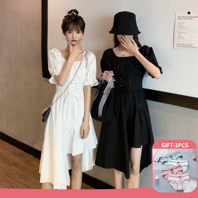2022 Vintage Sweet Kawaii Princess Fairy Dress rench Elegant White Ruffle Party Dresses Female Girl Cute Pullover Clothes