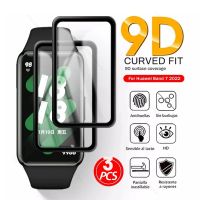 3Pcs 9D Curved Protective Glass For Huawei Band 7 Screen Protectors Film Hauwei Watch Fit Honor Watch ES Smart Wristband Film Cables