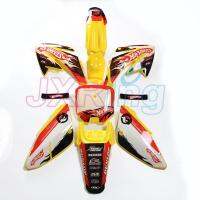 Cool Complete Body Plastics Kit และชุดสติกเกอร์กราฟิกเต็มรูปแบบสำหรับ CRF70 Dirt Pit Bike MX Motocross Enduro Supermoto