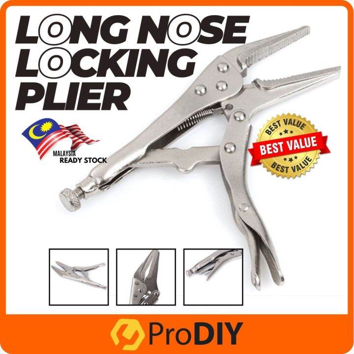 Long Nose Type Locking Plier Heavy Duty Clipper Multifunction Grip