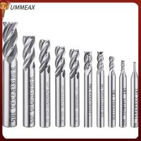 UMMEAX บิตโรงสีปลายด้าน0.08 " - 0.47" 10ชิ้น CNC เครื่องมือตัดดอกสว่านก้านแบนที่ตัดปลายหมุนเจาะไม้อลูมิเนียมเหล็กไทเทเนียม