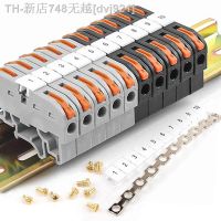 【CW】✎✐۞  10PCS Din Rail Terminal Block 211 Wire Electrical Conductor Fast Cable Connection with Number strip Set