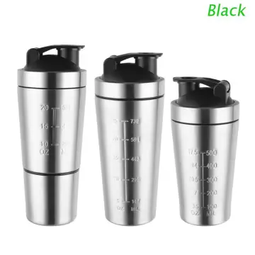 Stainless Steel Shaker Bottle Protein Powder Shaker Fitness 500/750ml Water  Bottle Cup Mixer Water Bottles Gym Shakers Sports