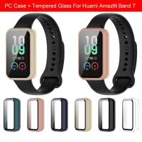 ฝาครอบป้องกันนาฬิกาอัจฉริยะ Casing PC + กระจกนิรภัยสำหรับสาย Huami Amazfit 7สำหรับ Amazfit Band7กรอบกันกระแทกผิวนอก