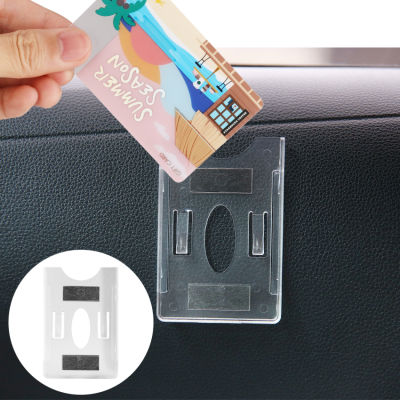 Sucker Card Holder For Windshield Glass Tag Durable ID IC Card Holder Card Sleeve Car Organization