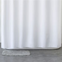 Aimjerry Waterproof Polyester Fabric Bathroom White Shower Curtain Eco-friendly london curtains 71*71 inch 12 Hooks 2018