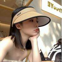 [COD] visor womens sun protection hat anti-ultraviolet riding summer straw empty wholesale