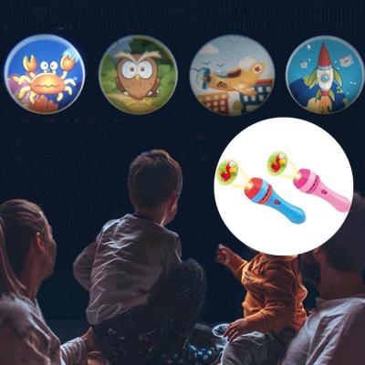 Kids Flashlight Story Book Projector Light-up Torch Early Educational Toys Sleep Light Preschool Fairy Tale Projection Lamp Gift