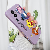 เคสโทรศัพท์สำหรับ OPPO Reno10 Pro + 5G เคสโทรศัพท์ดีไซน์ด้านข้างดีไซน์รูปหมีหมูทิกเกอร์เคสป้องกันกล้องคลุมทั้งหมดปลอกซิลิโคนน้ำรูปแบบขอบสี่เหลี่ยม