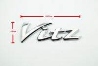 โลโก้ วิทซ์ โตโยต้า มีกาวพร้อมติดตั้ง Vitz logo sign chrome plated size 10.7x4.0 cm for Toyota Vitz (Yaris)