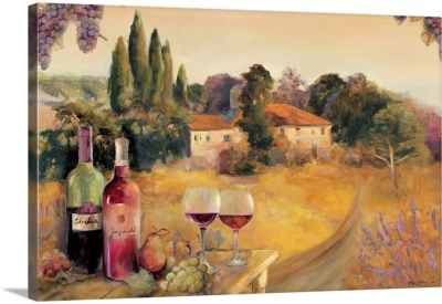 งานศิลปะไวน์พิมพ์ศิลปะบนผืนผ้าใบสำหรับติดกำแพงช่วงบ่าย Spoleto
