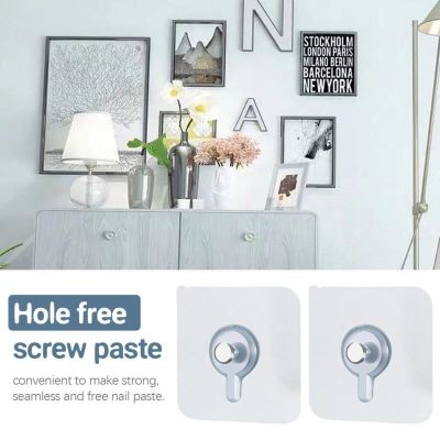 【CC】 Wall Picture Durable Hanger Transparent Closet Cabinet Shelf Screw Poster Seamless Nails
