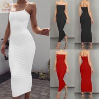 Sling Strap Backless Long Dress Summer Evening Off Shoulder Dress Ladies