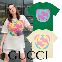 พร้อมส่ง-เสื้อแม่ดิว  G-u-c-c-i heart   (S - 5XL)