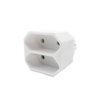 【Quality】 Ideal Choice 2Pcs ปลั๊กแปลงยุโรป2Pin 4.8มม. เปิด4.0มม. 2รู EU Socket Power Distribution Adapter Plug 16A สีขาว250V