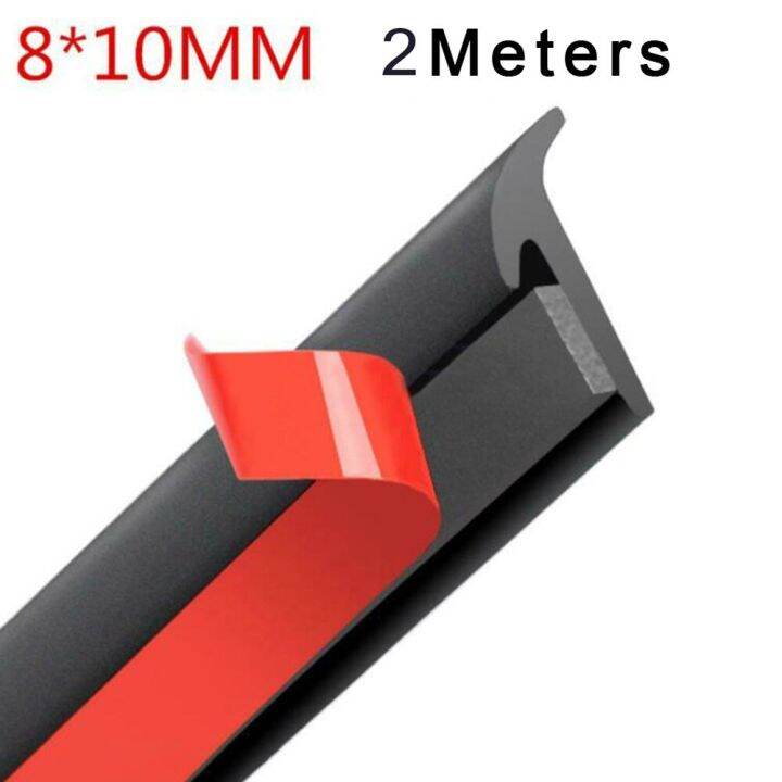 2M Self Adhesive Double Sided Tape Auto Rubber Sealing Strip Sloped T