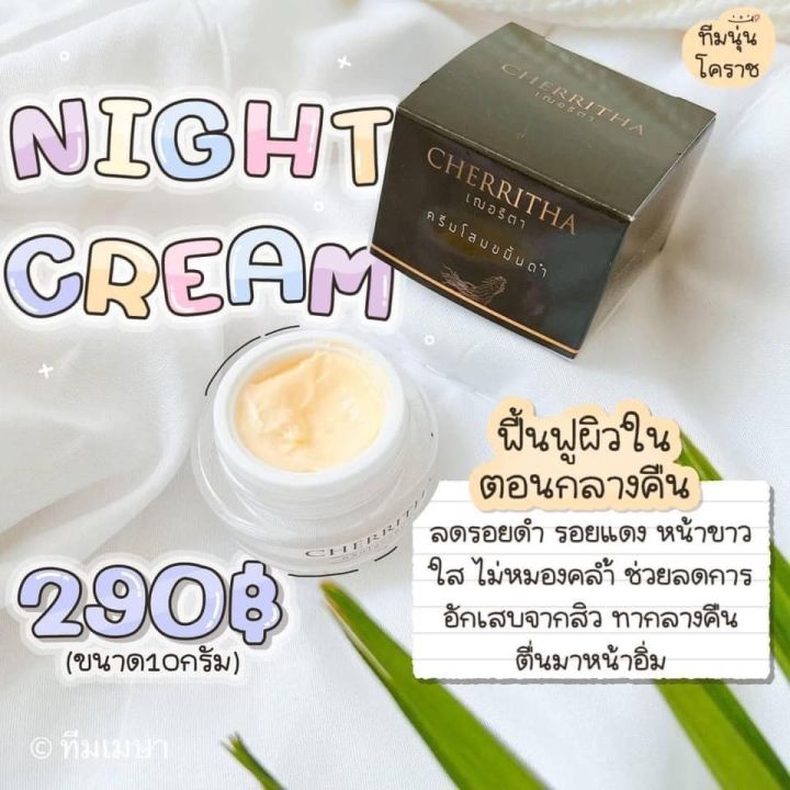 cherritha-day-cream-amp-night-cream-เฌอริตา-เฌอริต้า-เฌอเดย์-เดย์ครีม-ไนท์ครีม-10-g