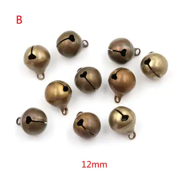 100 Pieces Jingle Bells, 15mm Metal Jingle Bells Mini Craft Bells Beads for  DIY Gold