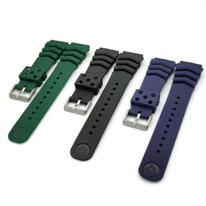 นาฬิกาดำน้ำ-strap18mm-20มม-22มม-สายซิลิโคนกันน้ำสำหรับ-seiko-skx007สายรัดข้อมือเล่นกีฬาอุปกรณ์เสริมสายรัดข้อมือ