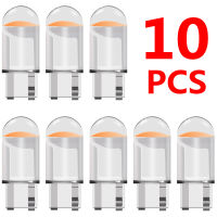 10Pcs W5W Led T10 Car Light COB Glass 6000K White Automobiles License Plate Lamp Dome Read DRL Bulb Style 12V