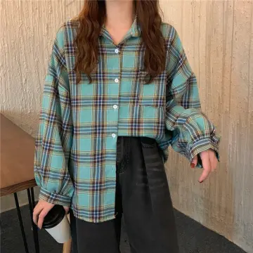 women checkered shirt