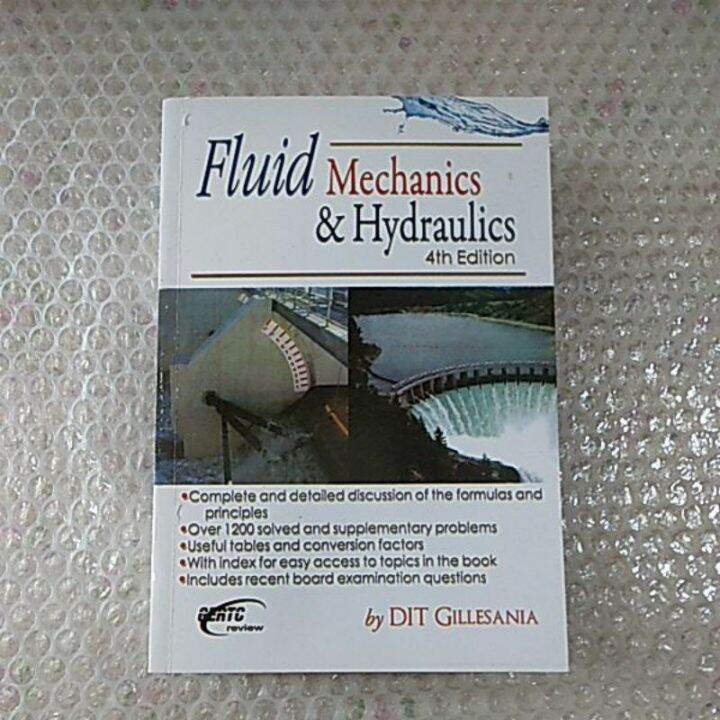 ♡Fluid Mechanics Hydraulics 4th edition By Gillesania☞ Lazada PH