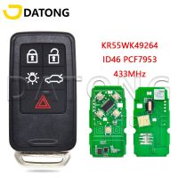 Datong World กุญแจรถระยะไกลควบคุม KR55WK49264สำหรับ S60L S60วอลโว่ XC60 XC70 V40 V60 ID46 PCF7953 433Mhz การ์ดที่ไม่ใช่คีย์